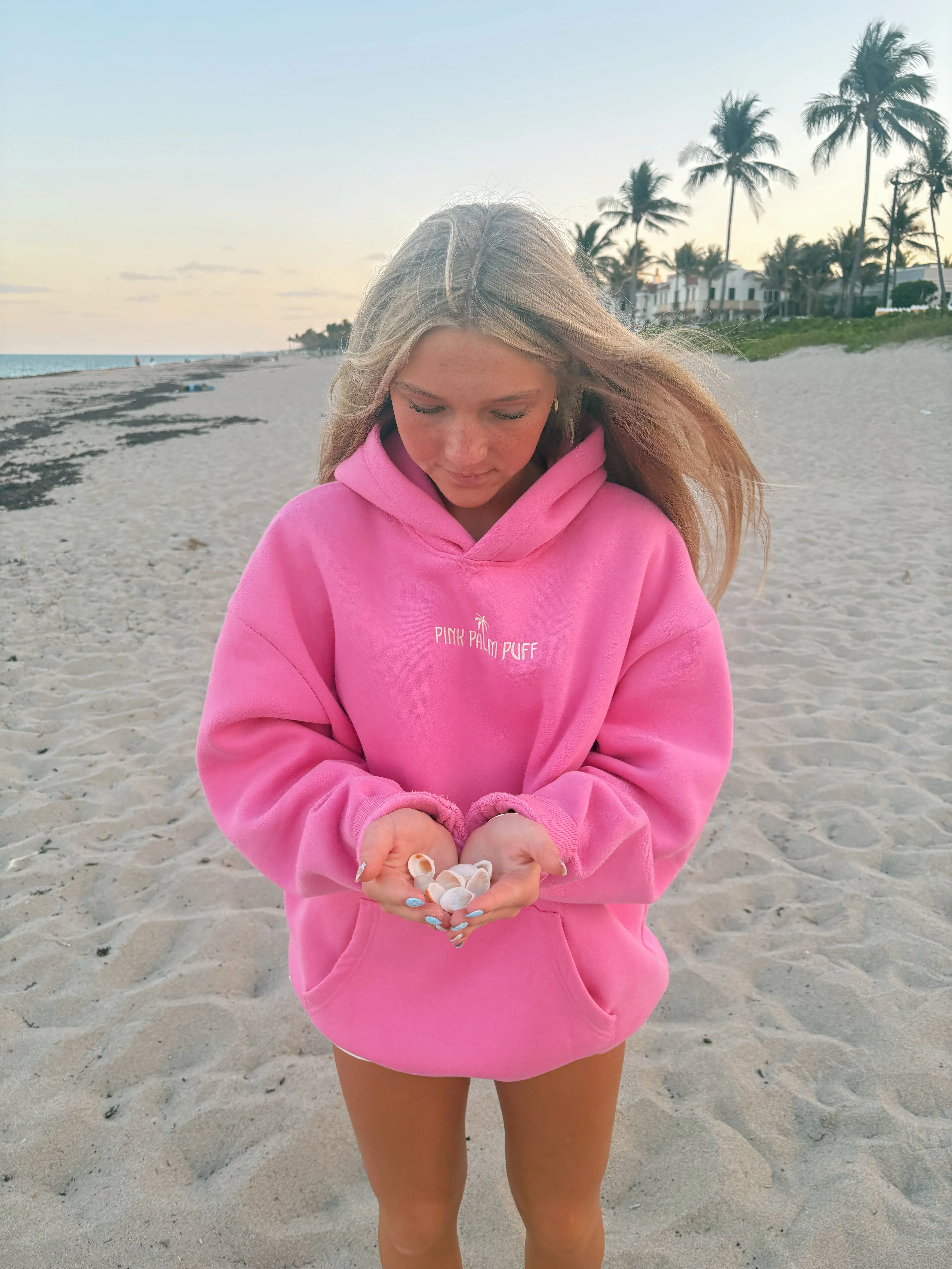 Classic Puff Hoodie in Raspberry - Image 8