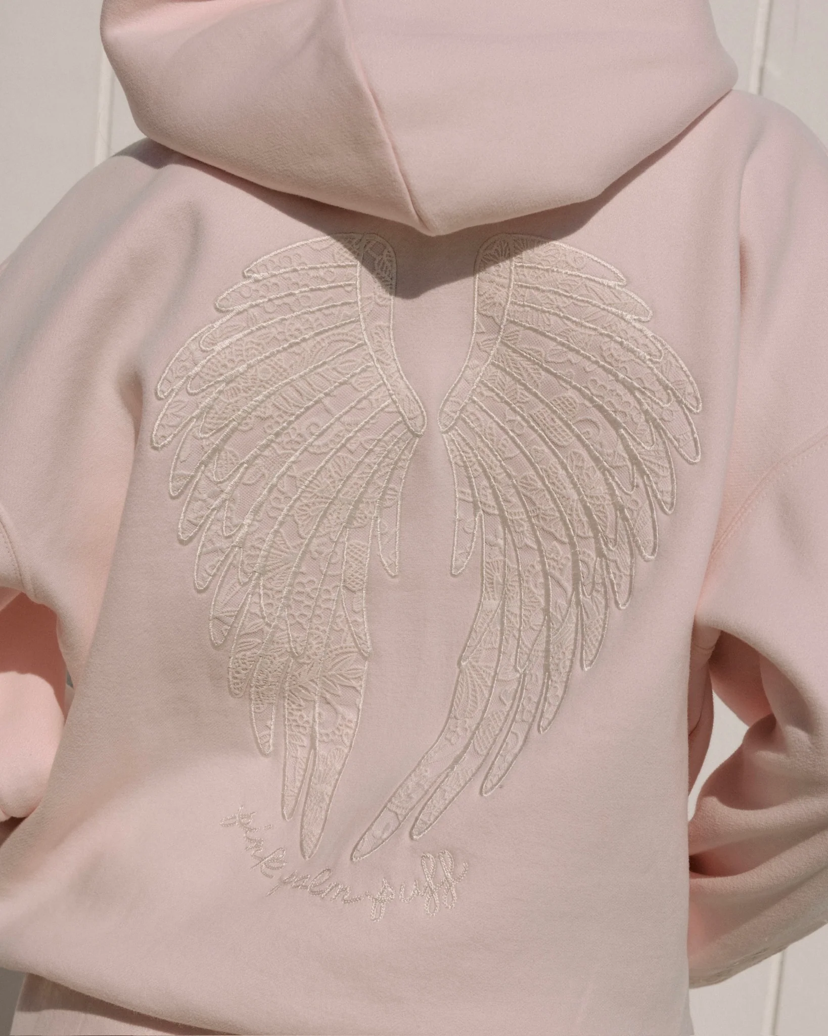 "Lacy" Hoodie in Angel Pink - Image 4