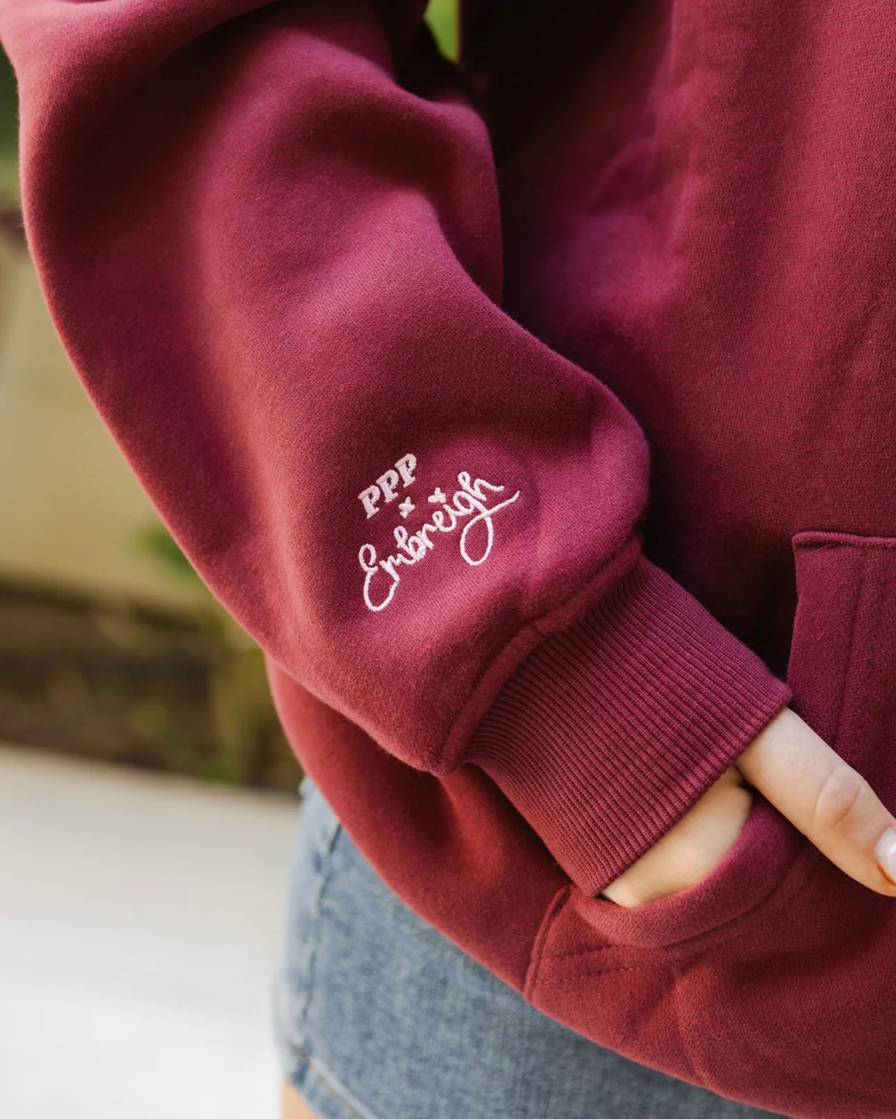 "Live in the Moment" Hoodie in Cherry - Image 8